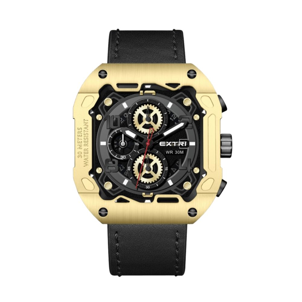 Relógio Masculino Extri Dourado- X6082